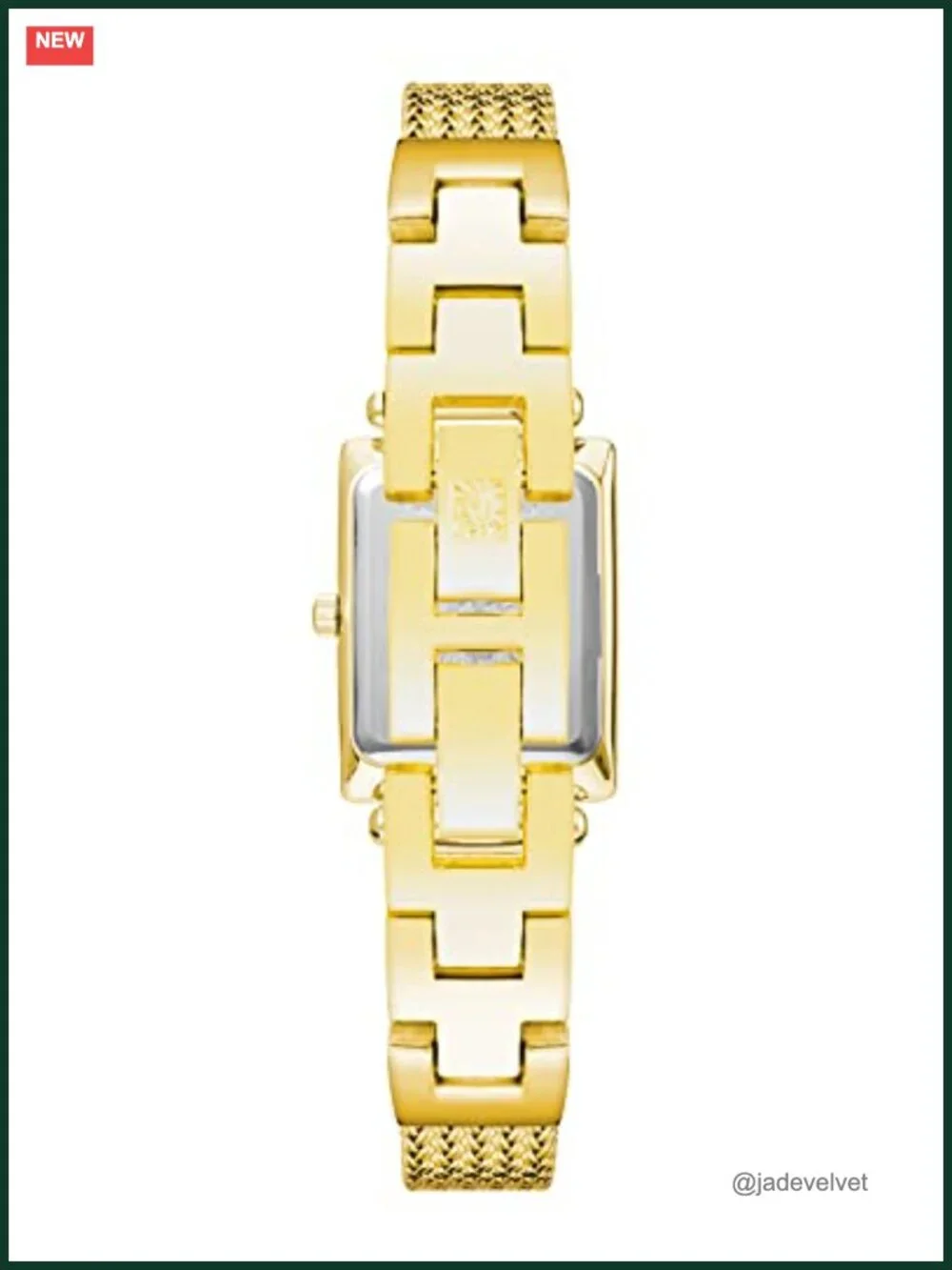 Anne Klein Gold-Tone Mesh Bracelet Watch with Roman Numerals